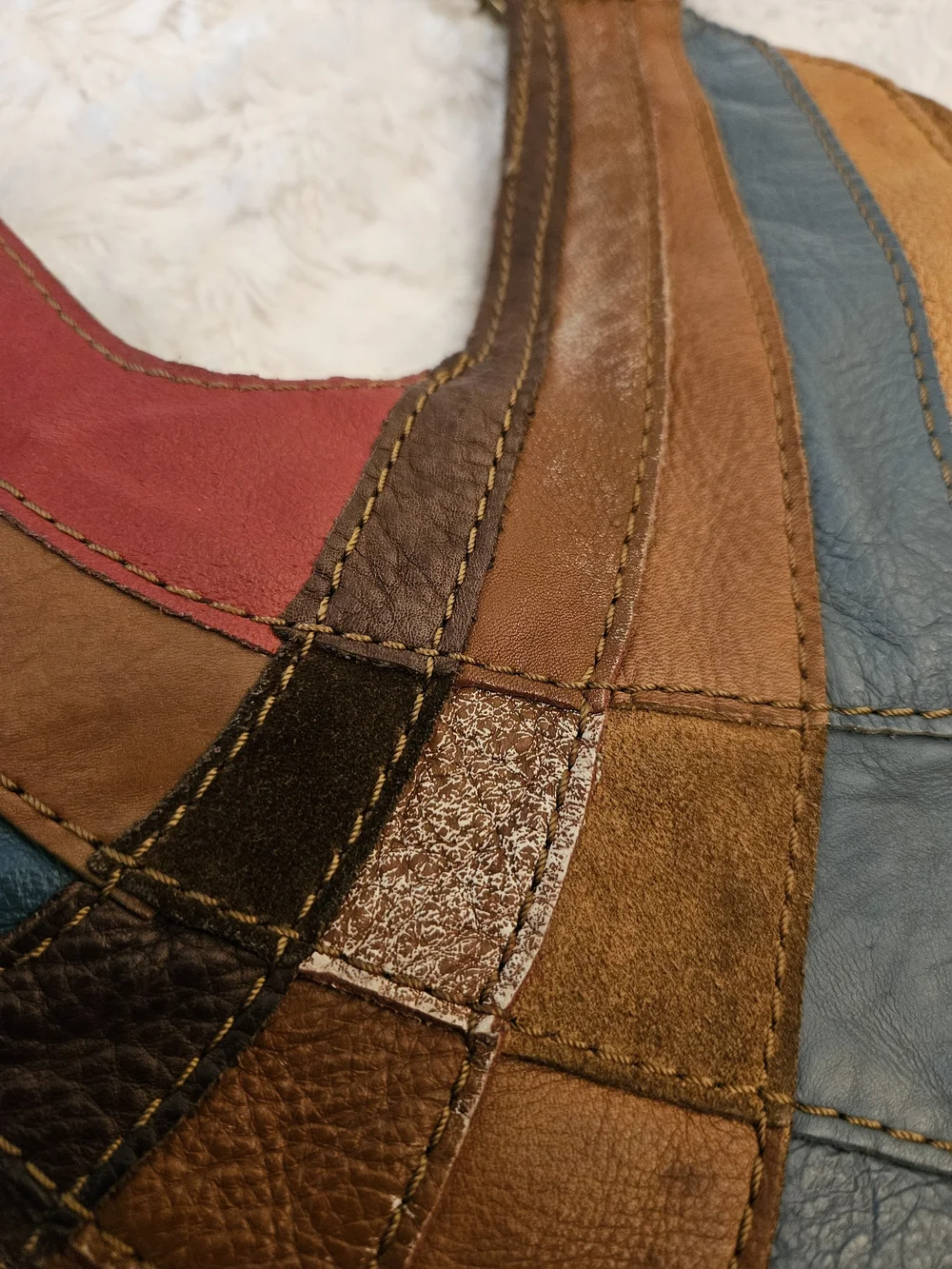 Vintage✨️Lucky Brand Slouchy Patchwork Hobo Bag